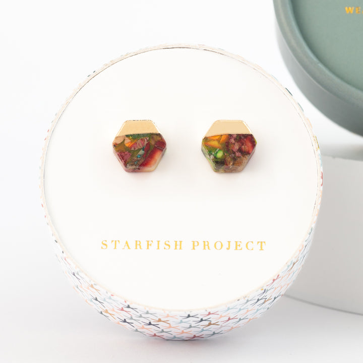 Sedona Stud Earrings in Sunrise Reds