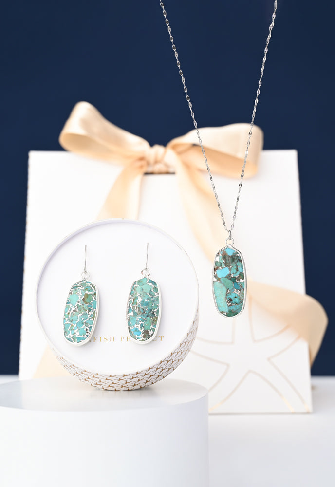 Turquoise and Sparkling Silver Gift Set