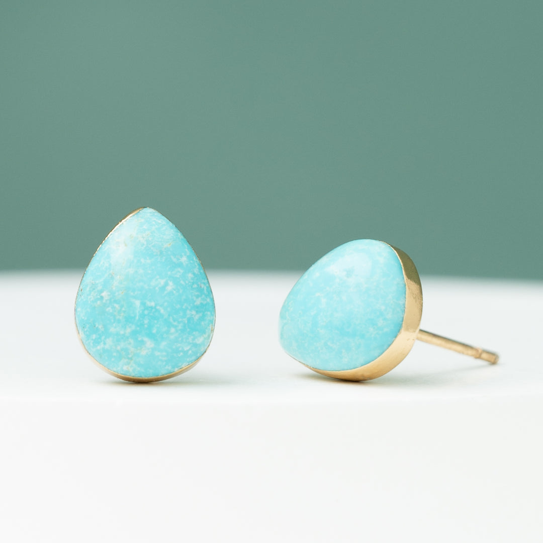 Teresa Teardrop Turquoise Studs