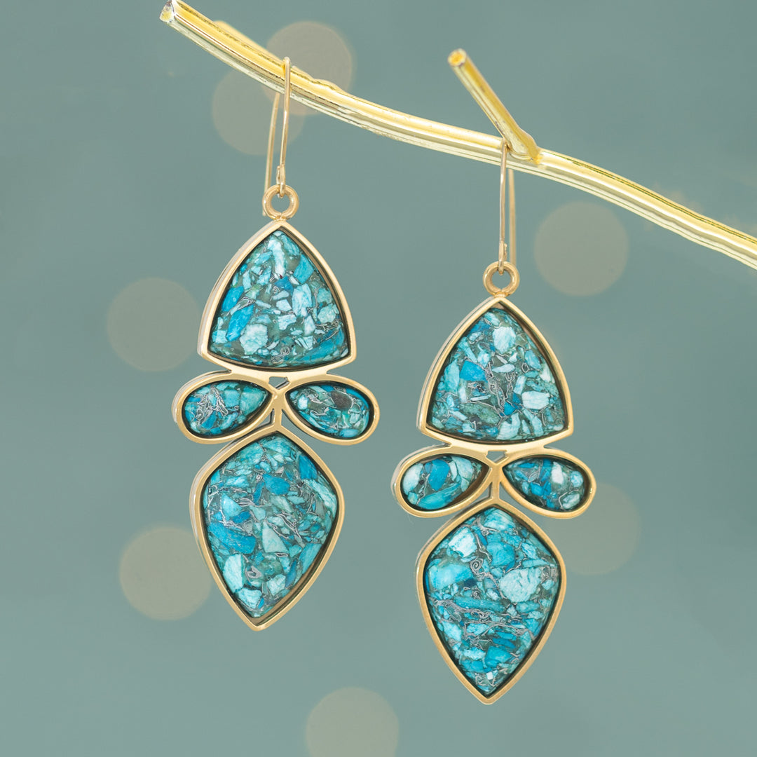 Celestial Cascade Emperor Stone Earrings