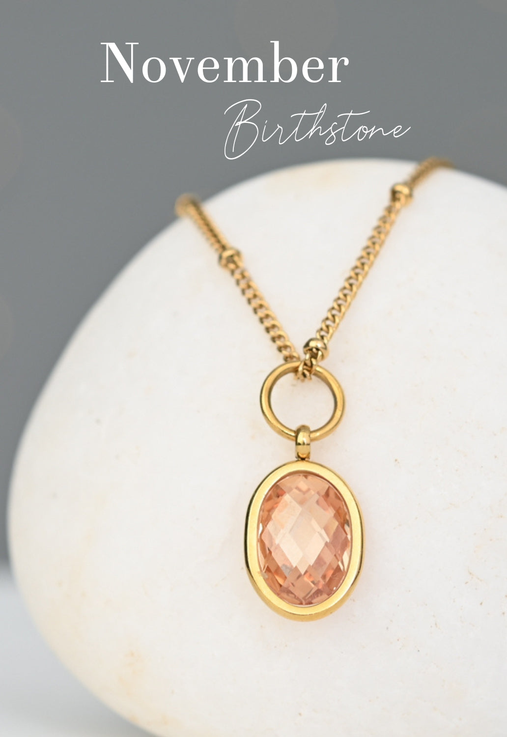 Birthstone Necklace - Three Charms