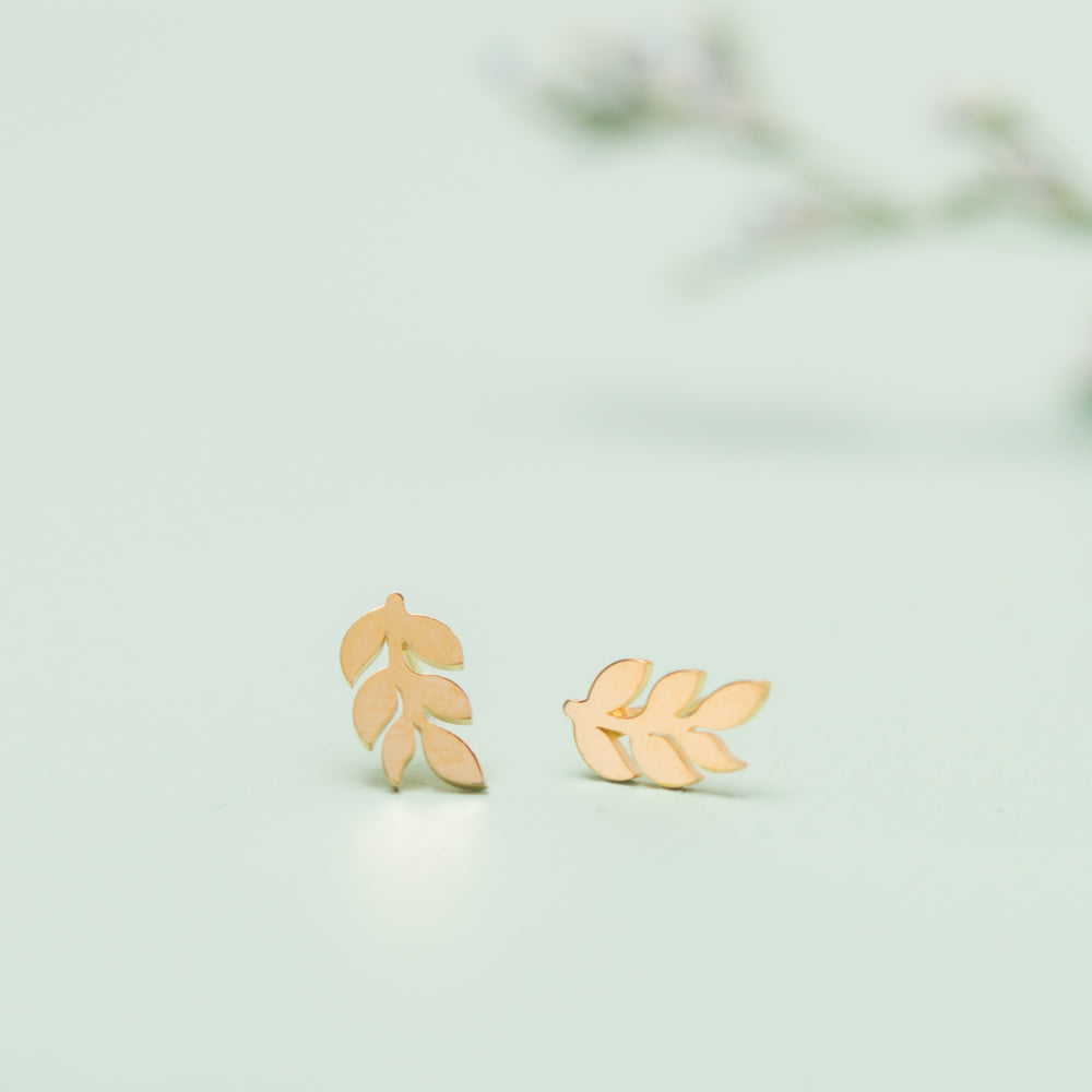 Rowen Leaf Studs