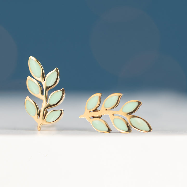 Rowen Stud Earrings in Mint