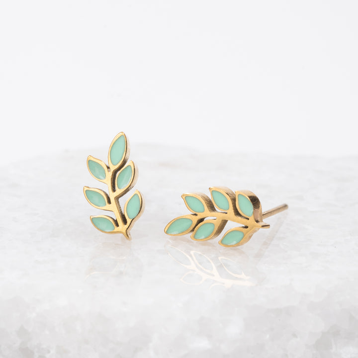 Rowen Stud Earrings in Mint