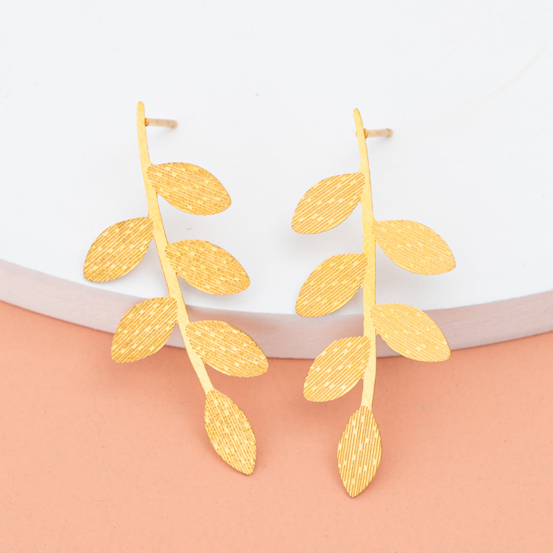 Flourish Vine Leaf Earrings