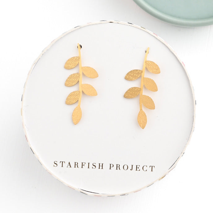 Flourish Vine Leaf Earrings