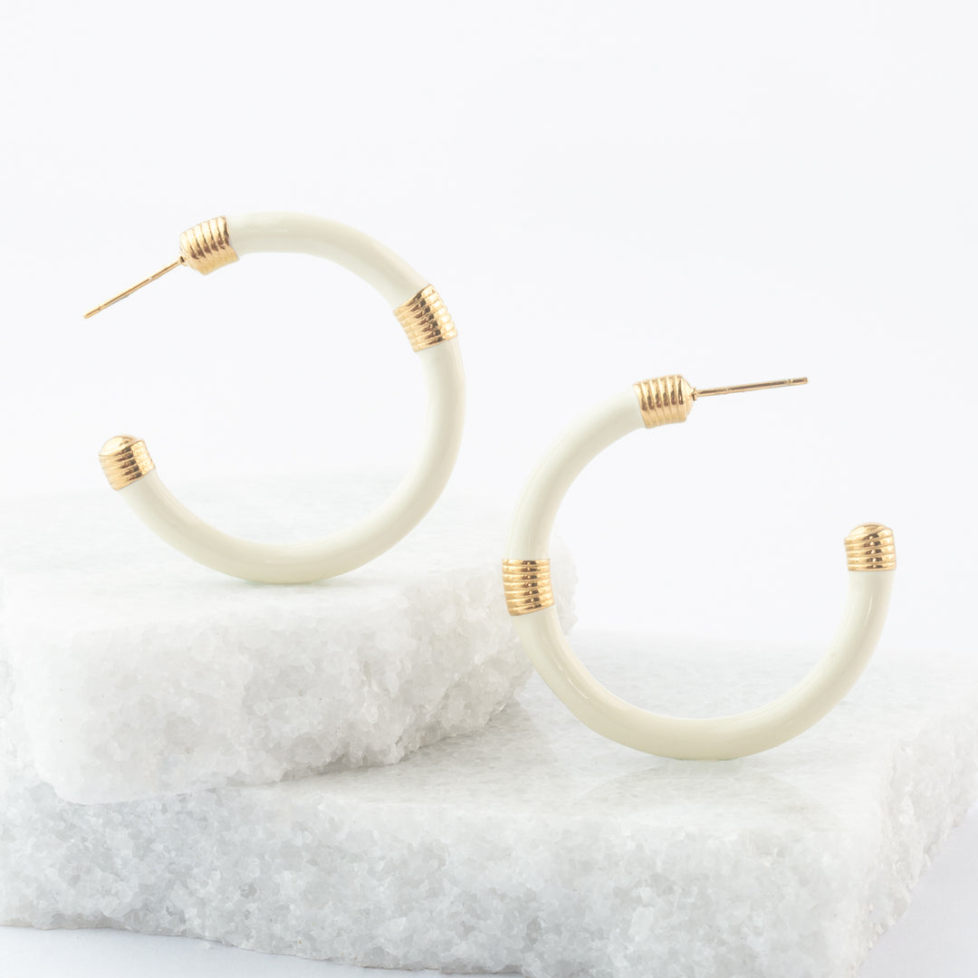 Radiate Hope Hoops in Ivory