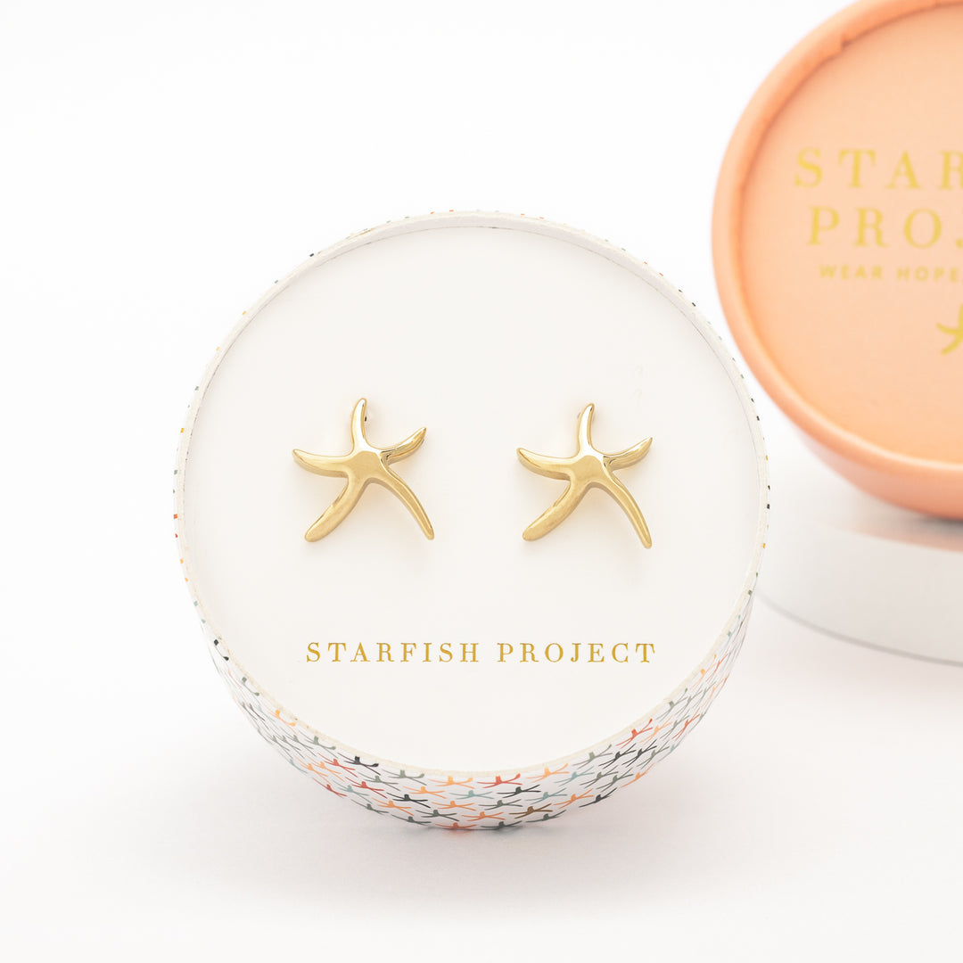 Starfish Hope Studs in Gold