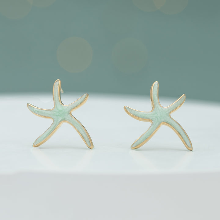 Starfish Hope Studs in Mint