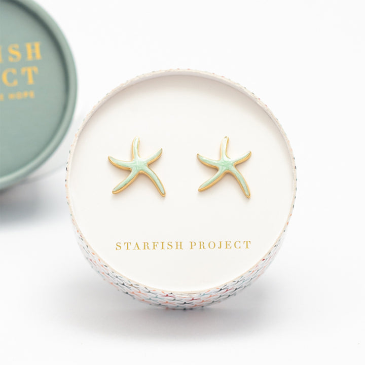 Starfish Hope Studs in Mint