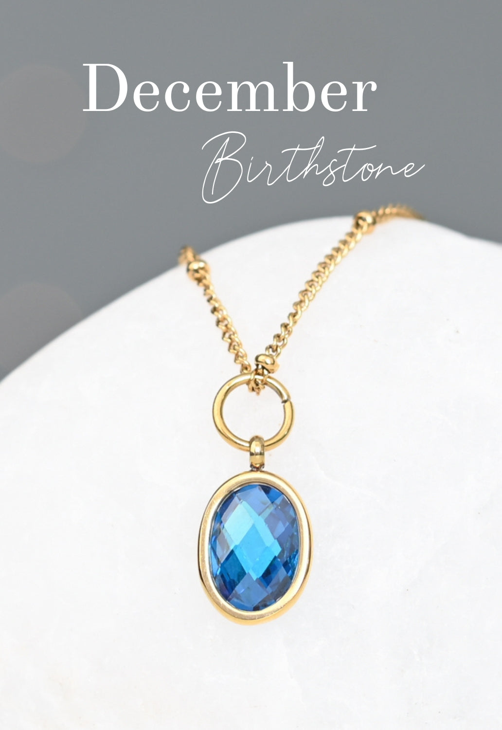 Birthstone Necklace - Three Charms