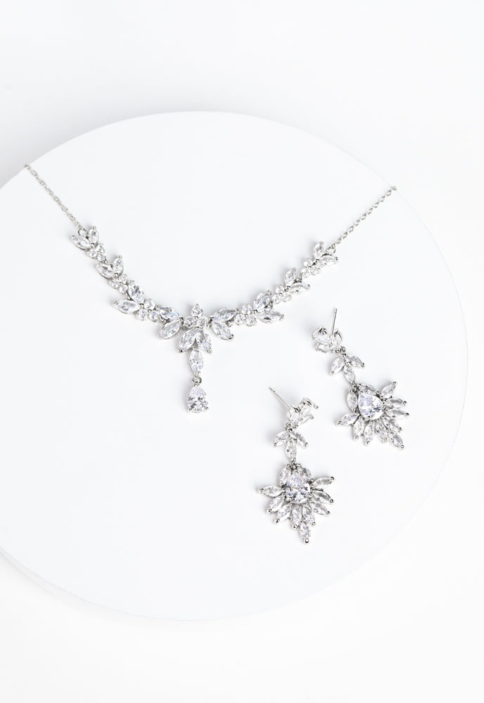 Platinum Chandelier Jewelry Set