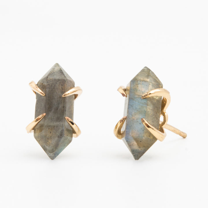 Labradorite Encased Studs