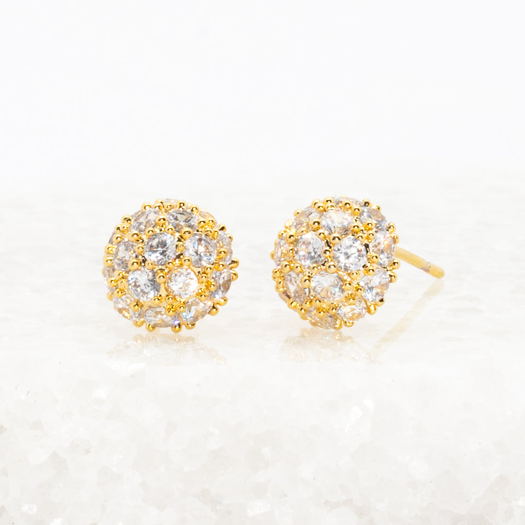 Lustre Bloom Studs in Gold