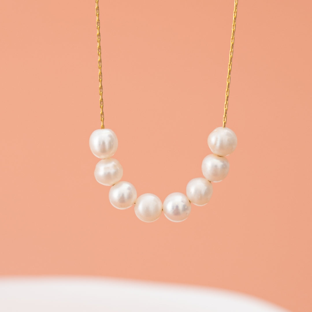 Harmony Pearl Cluster Necklace