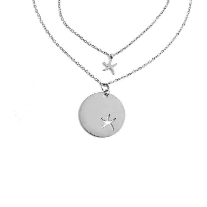 Community Silver Starfish Pendant Necklace Set