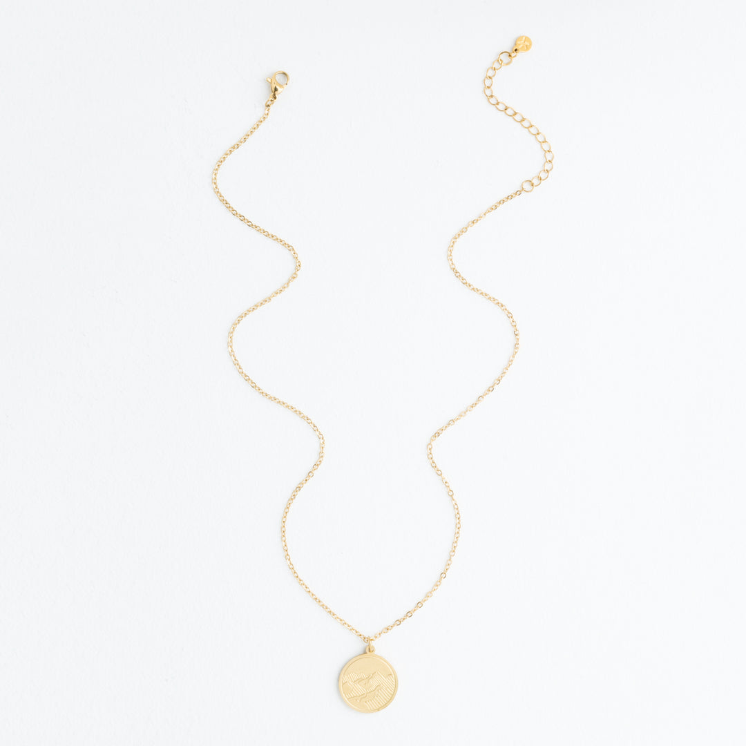 Mountain Adventure Necklace in Gold