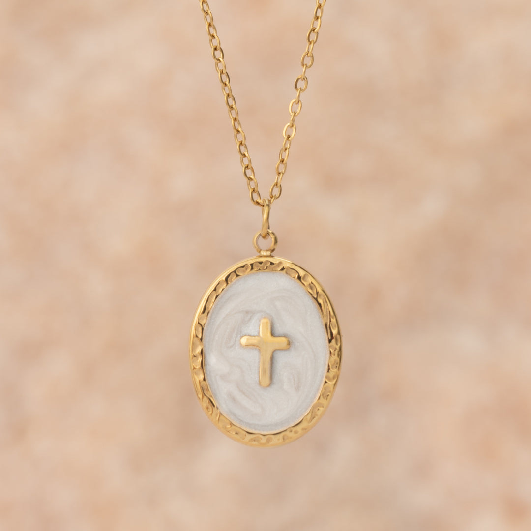 Shine Bright Cross Pendant in Ivory