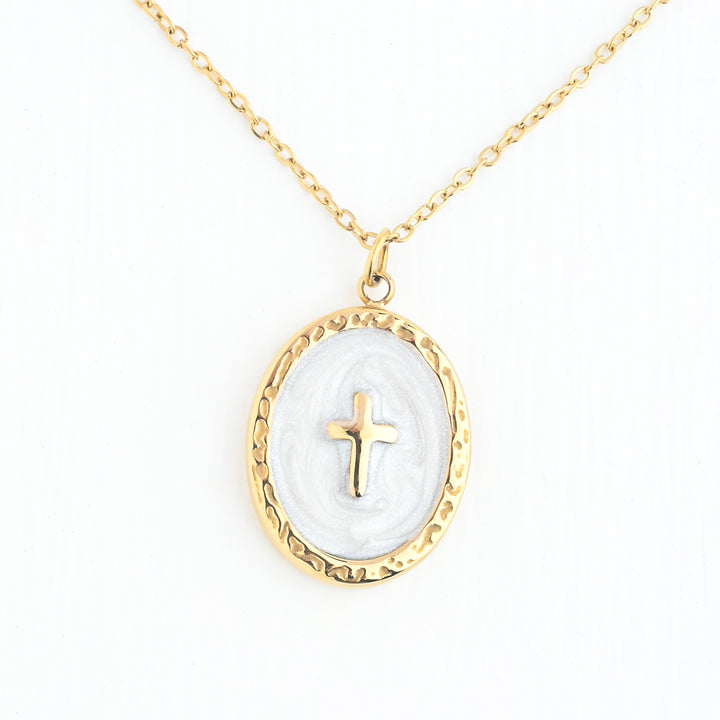 Shine Bright Cross Pendant in Ivory