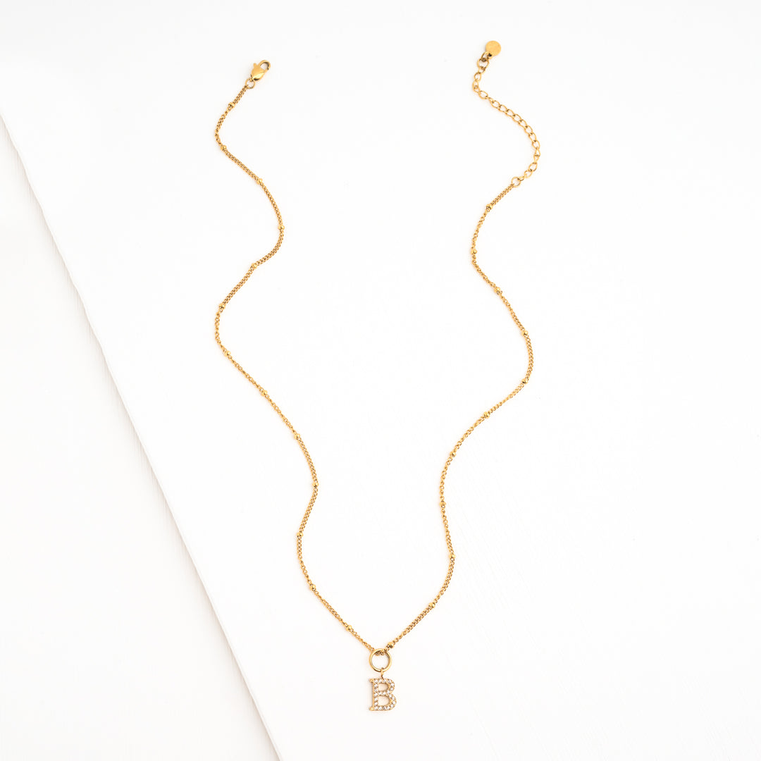 B Initial Kids Necklace