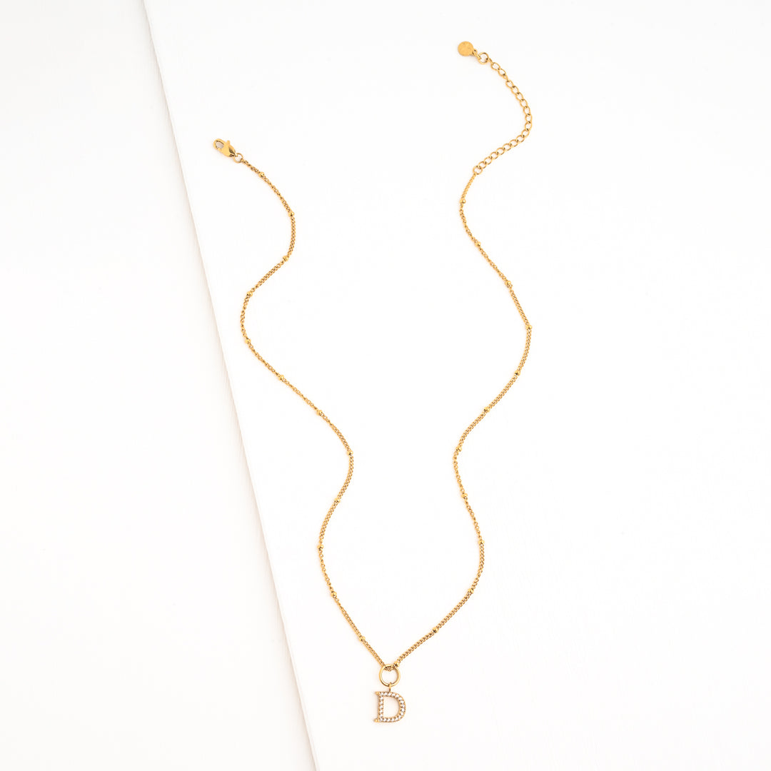 D Initial Kids Necklace