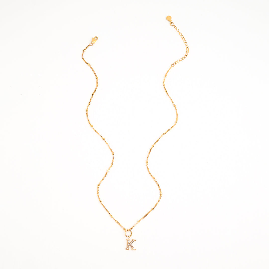 K Initial Kids Necklace