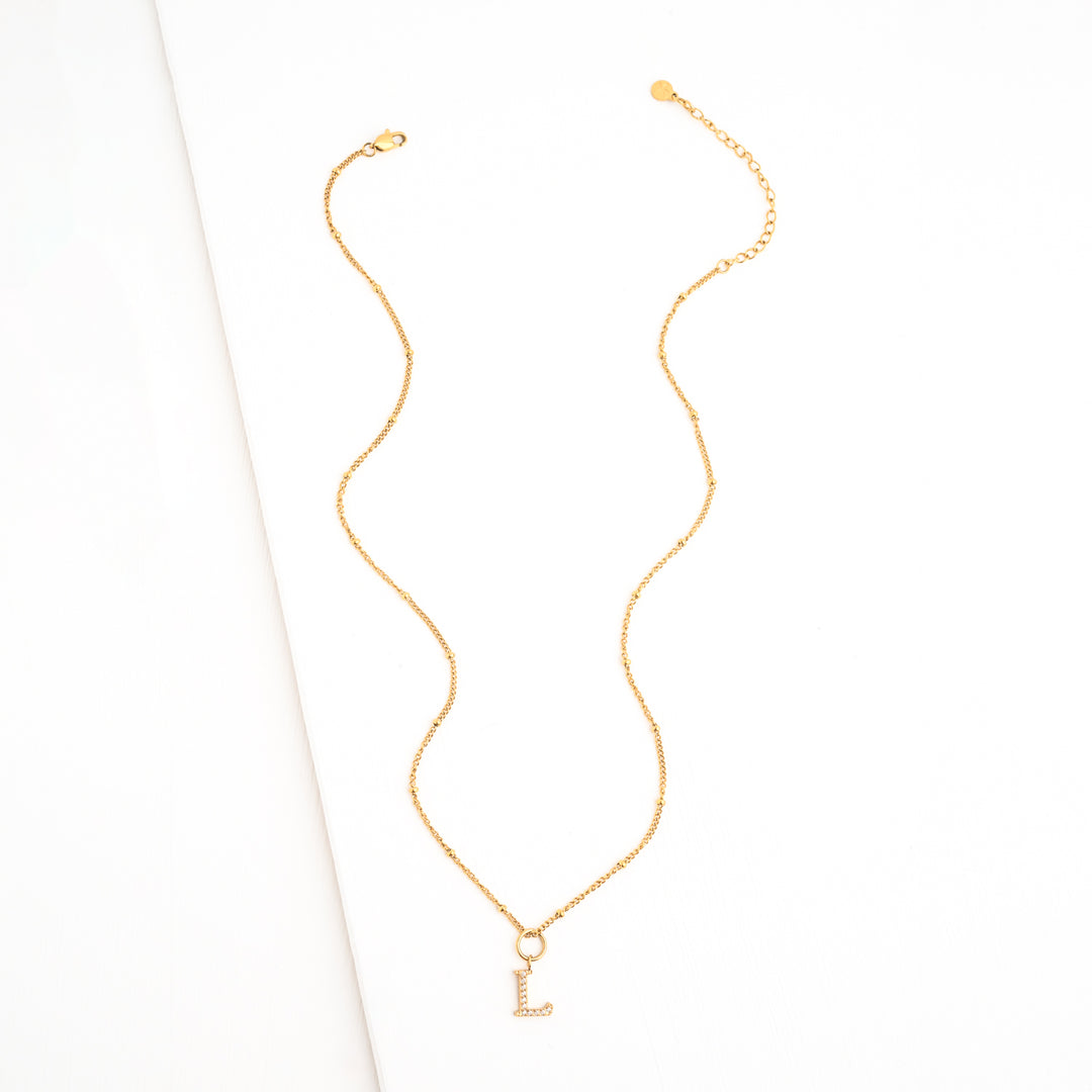 L Initial Kids Necklace