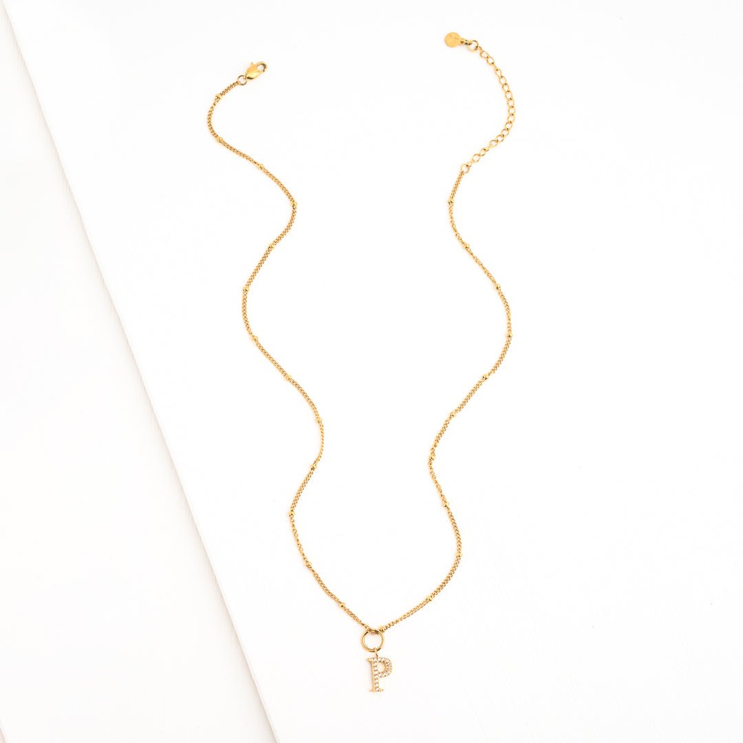 P Initial Kids Necklace