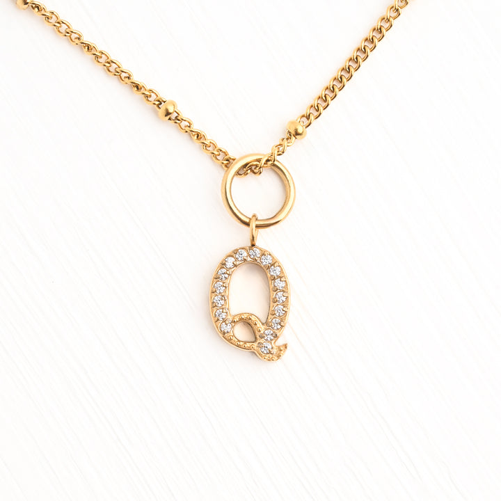 Q Initial Kids Necklace