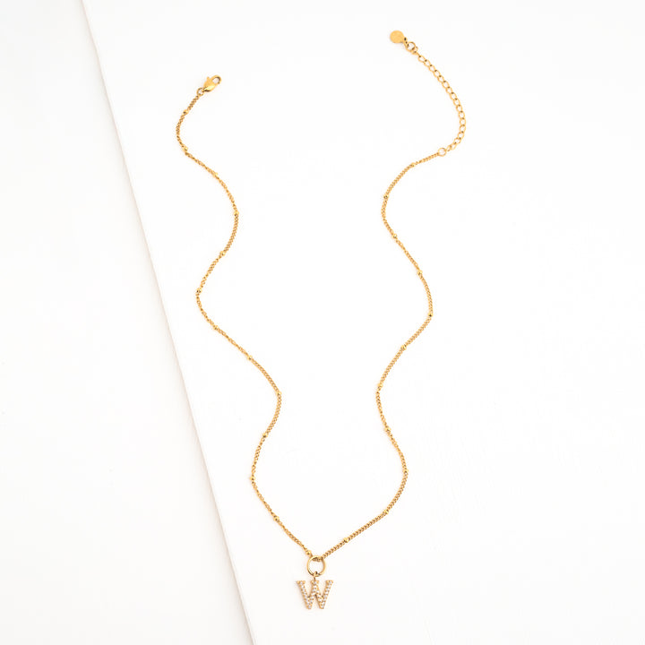 W Initial Kids Necklace