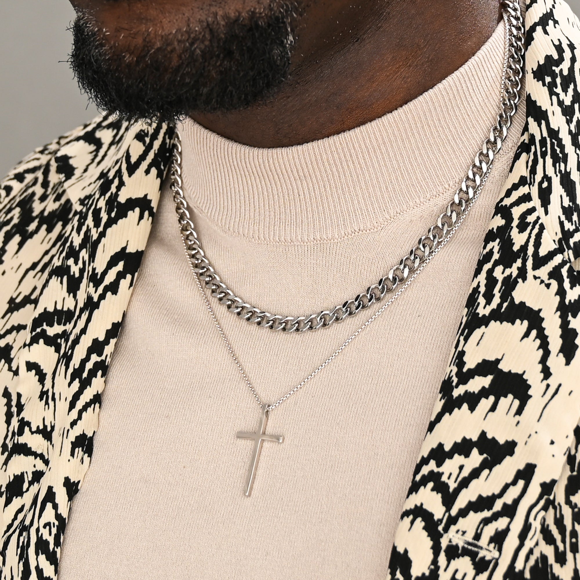 Men's 13.5mm Curb Chain Necklace in Stainless Steel - 22