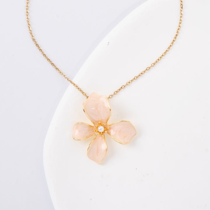 Hope in Bloom Necklace in Misty Rose