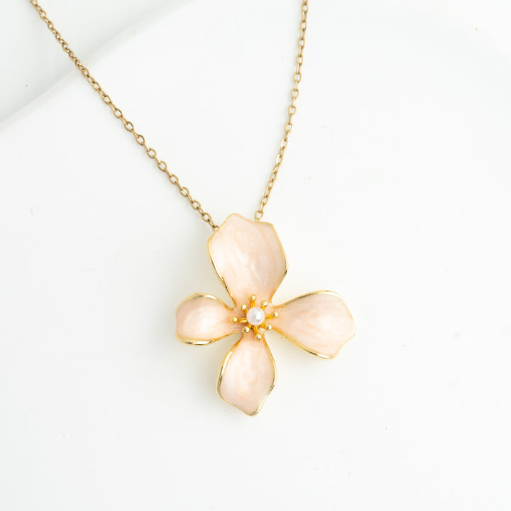 Hope in Bloom Necklace in Misty Rose