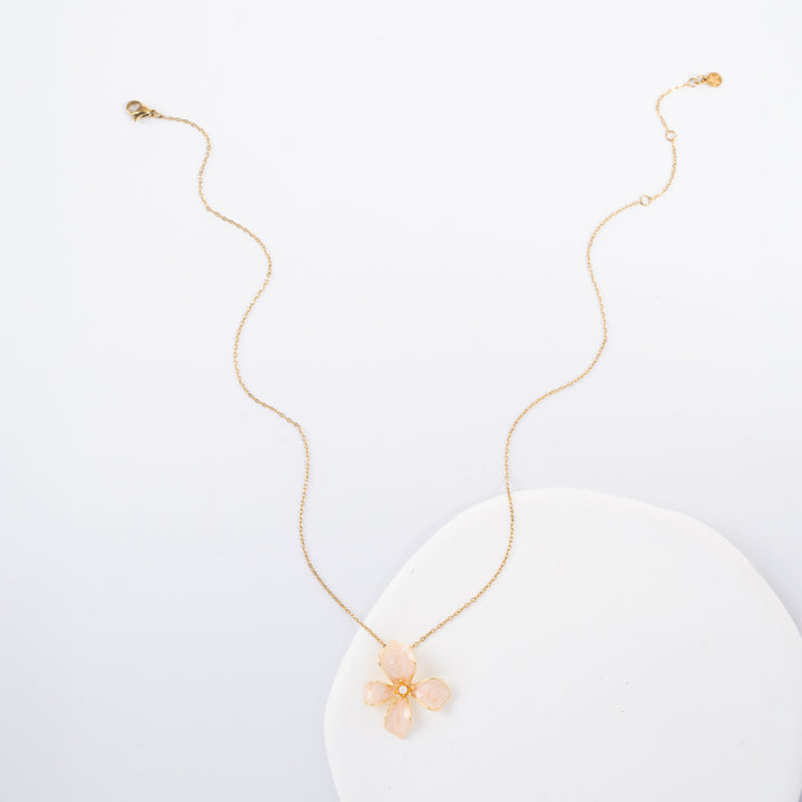 Hope in Bloom Necklace in Misty Rose