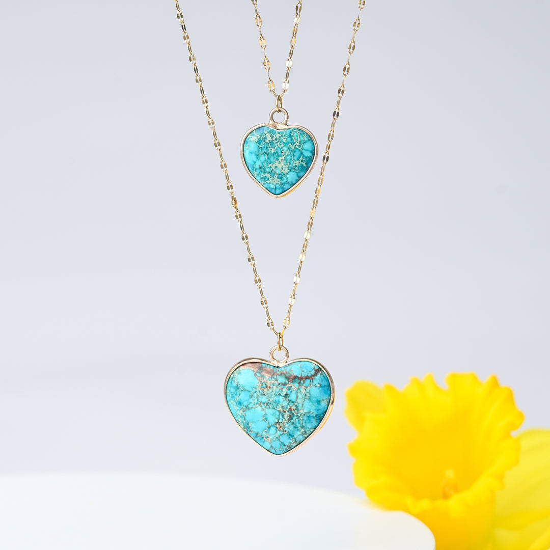 Always With You Jasper Heart Necklace Set