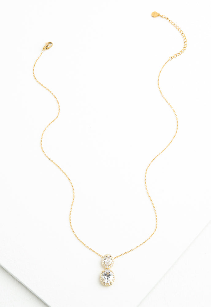 Divine Connection Gold and Zircon Necklace