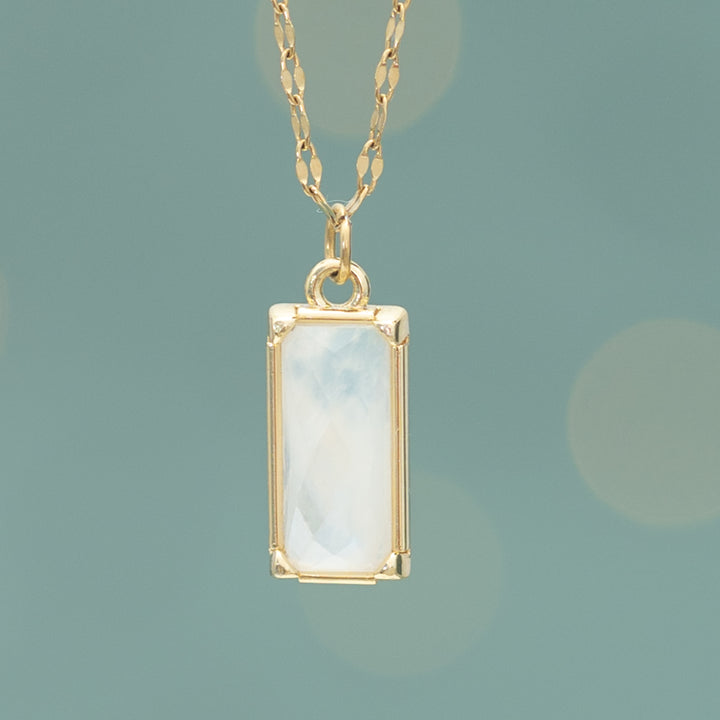 Moonlit Grace Necklace in Gold & Moonstone