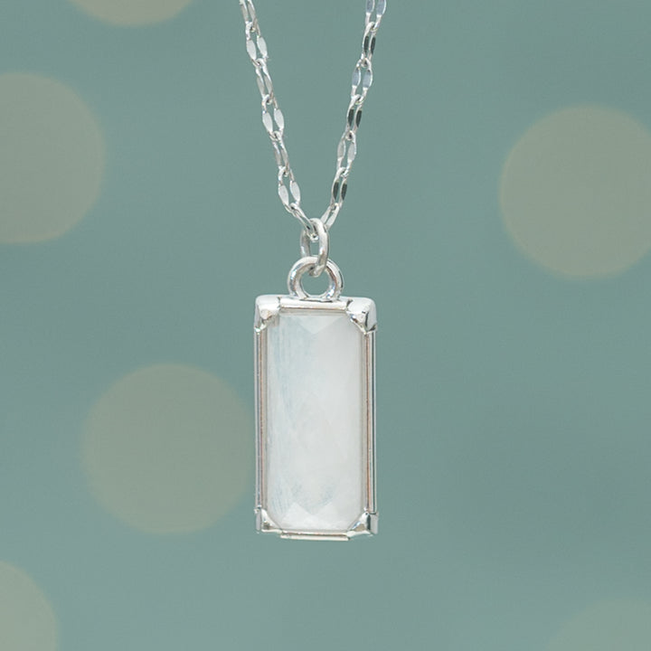 Moonlit Grace Necklace in Silver & Moonstone