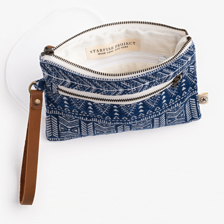 Amara Wristlet in Indigo