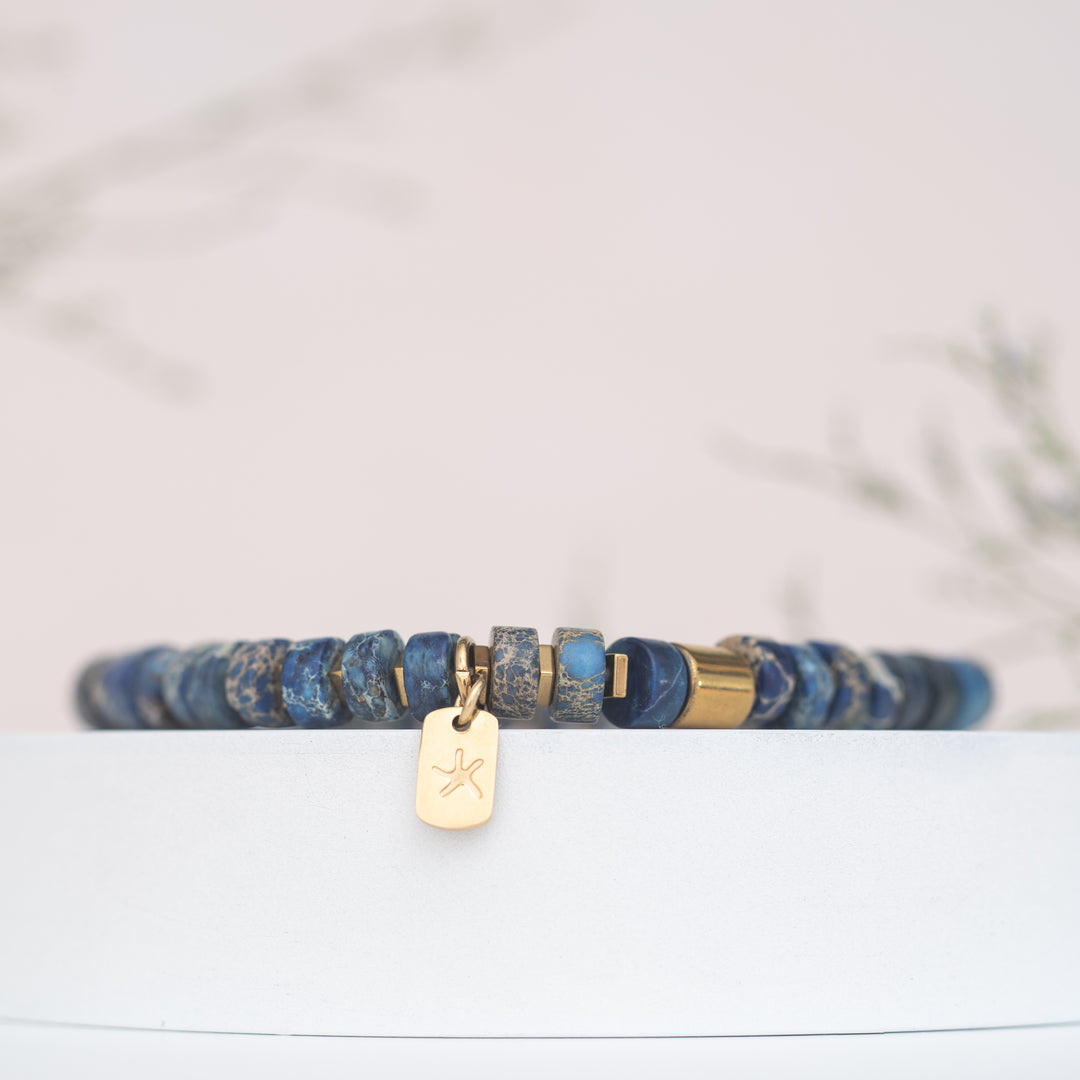 Emperor Blue Beaded Bracelet