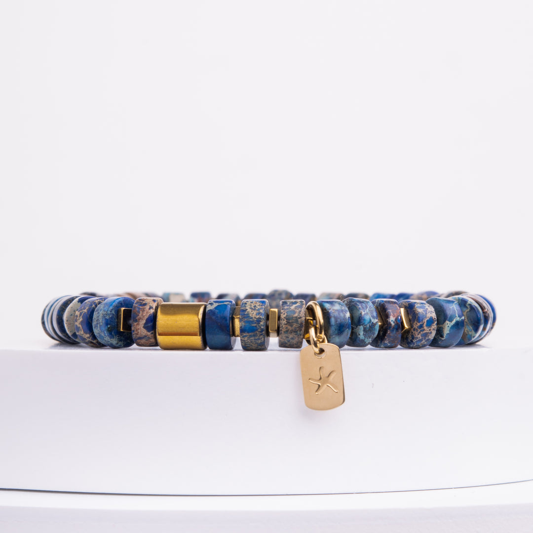 Emperor Blue Beaded Bracelet