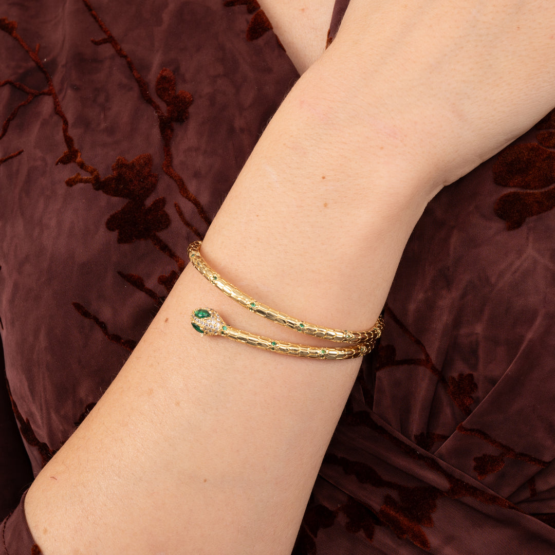 Snake 'Little Dragon' Cuff Bracelet