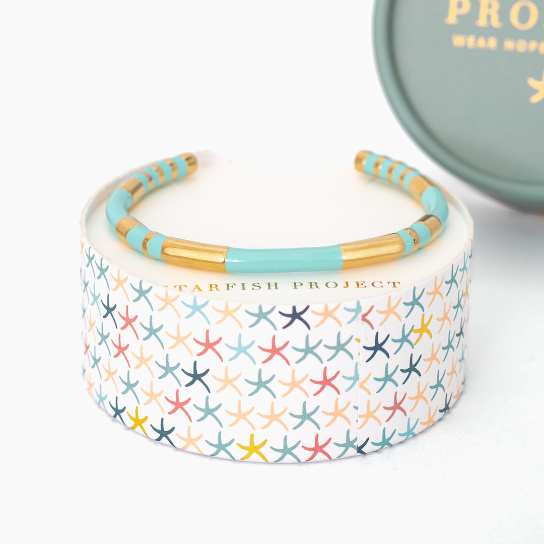 Radiate Hope Cuff in Mint