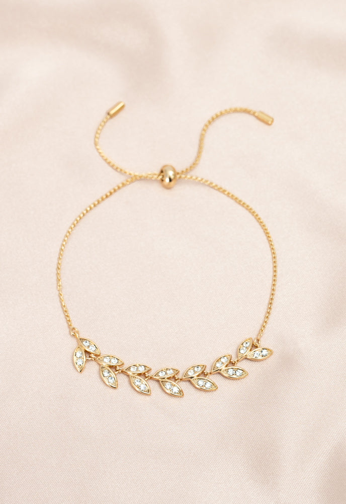 Crystal Vine Zircon and Gold Bracelet