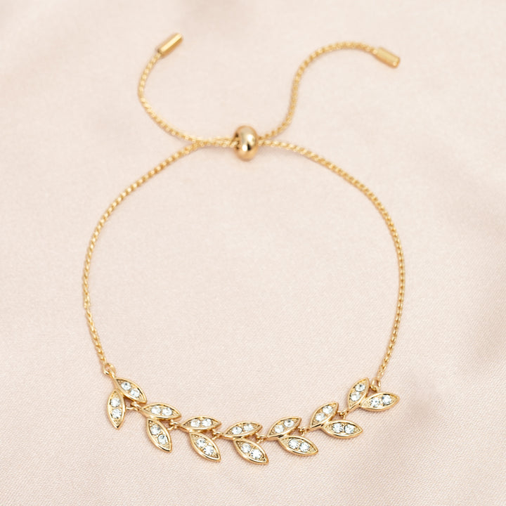 Crystal Vine Zircon and Gold Bracelet