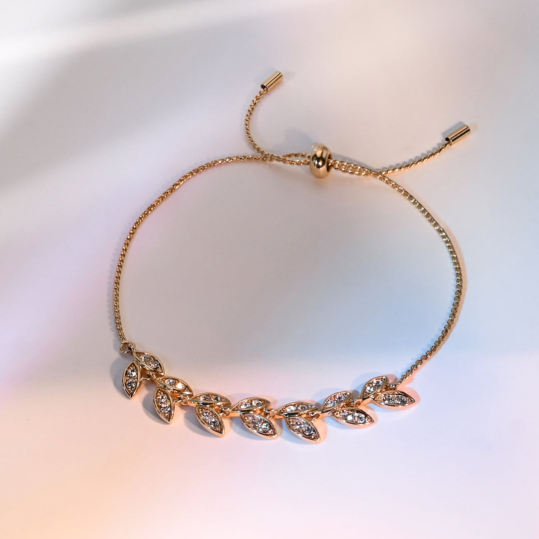 Crystal Vine Zircon and Gold Bracelet