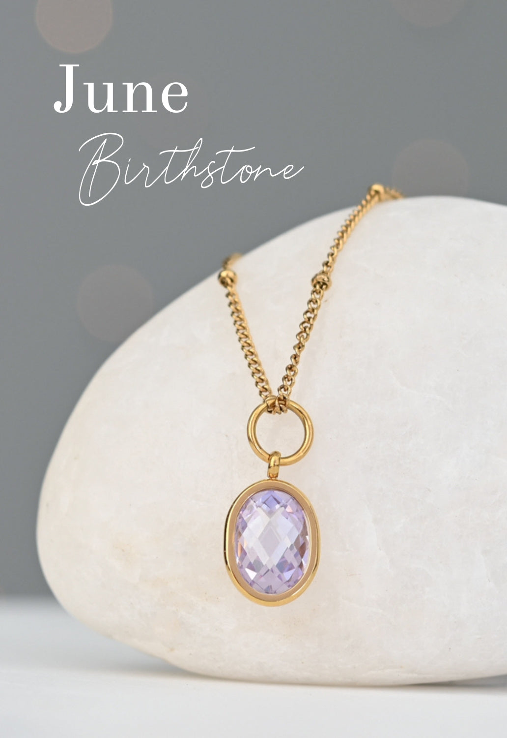 Personalized 3 Birthstone Necklace | JoyAmo Jewelry