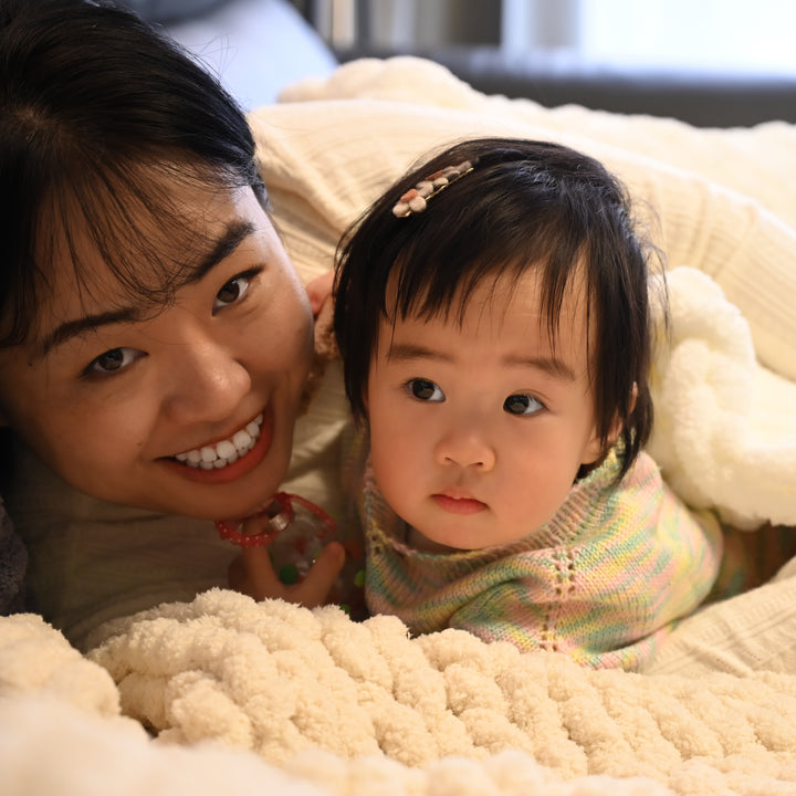 Woven Together Baby Blanket In White