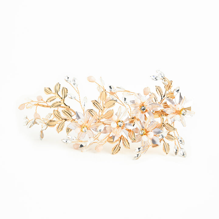 Magnolia Crystal and Zircon Hair Clip