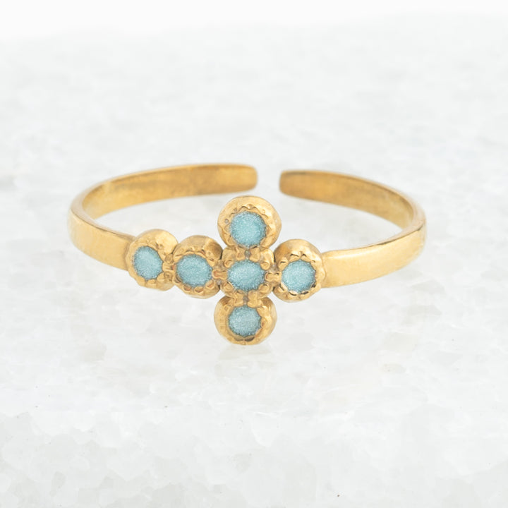 Tranquil Cross Ring in Mint